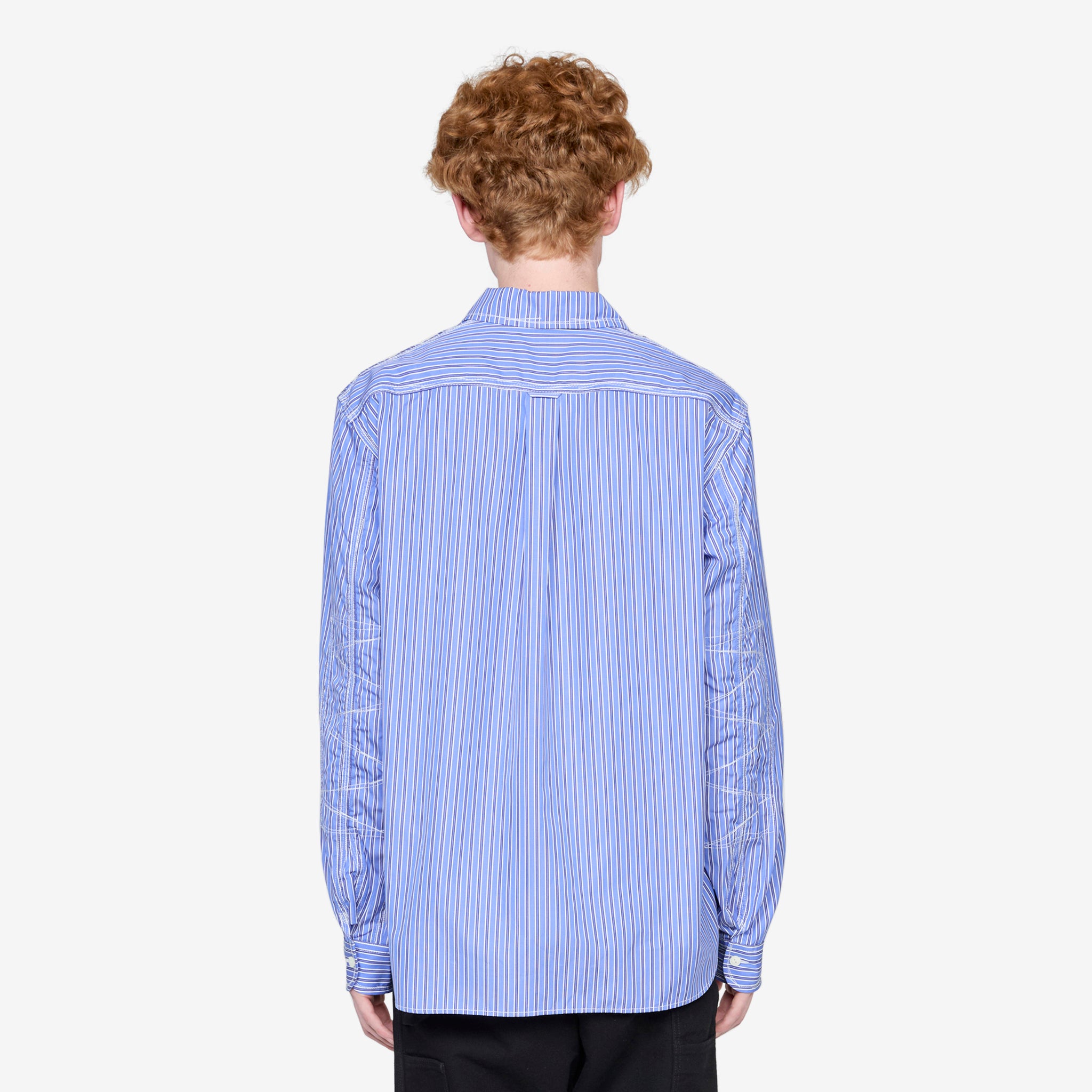 Blue Stitch Stripe Shirt for Men - Casual Button Down Shirt for Office, Date Night & Summer Outfits