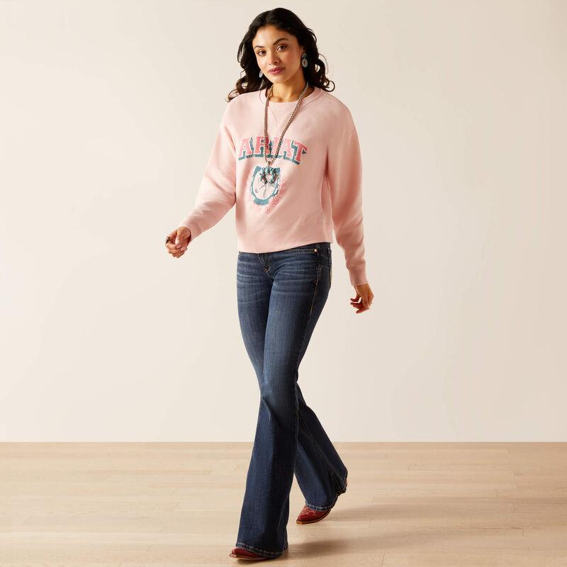 Blushing Rose Women's College Sweatshirt - Cozy Pullover for Campus, Dorm & Casual Wear | Trendy College Apparel for Students