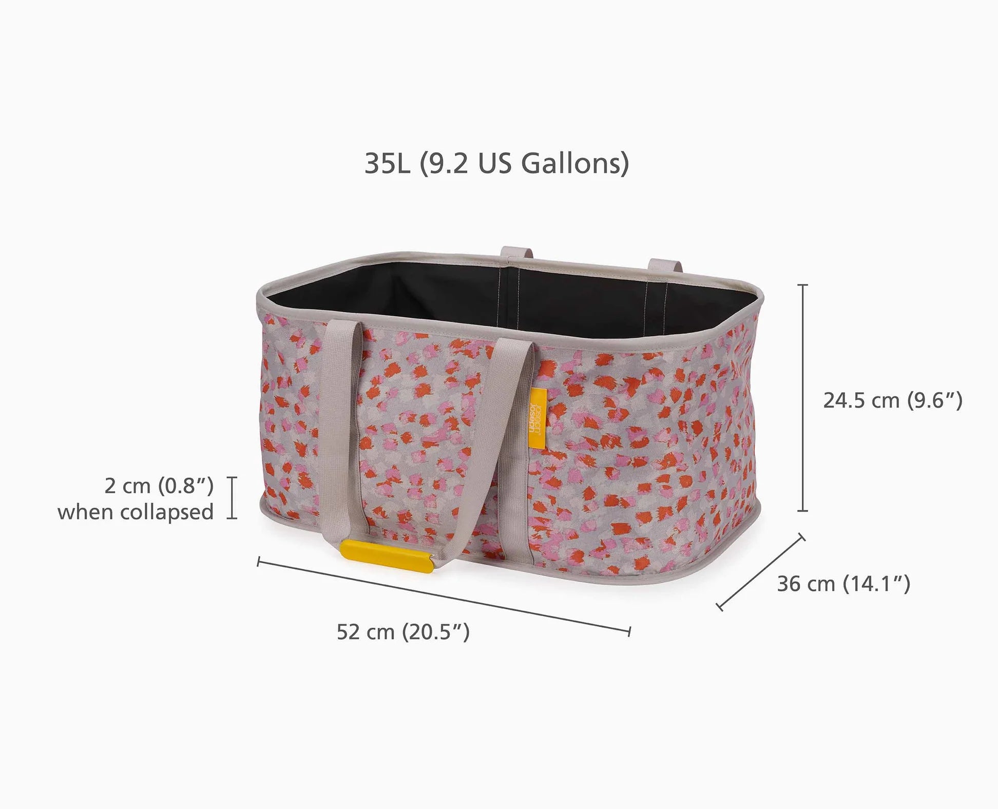 Hold All™ Peach Collapsible Laundry Basket 35L - Foldable Clothes Hamper for Bedroom, Bathroom & Dorm - Space Saving Storage Solution