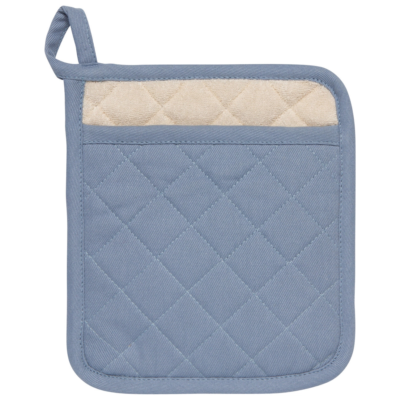 Premium Slate Blue Oven Mitt and Pot Holder Set - Heat Resistant Kitchen Gloves for Cooking, Baking, Grilling & BBQ - Ideal for Home Chefs & Professional Kitchens