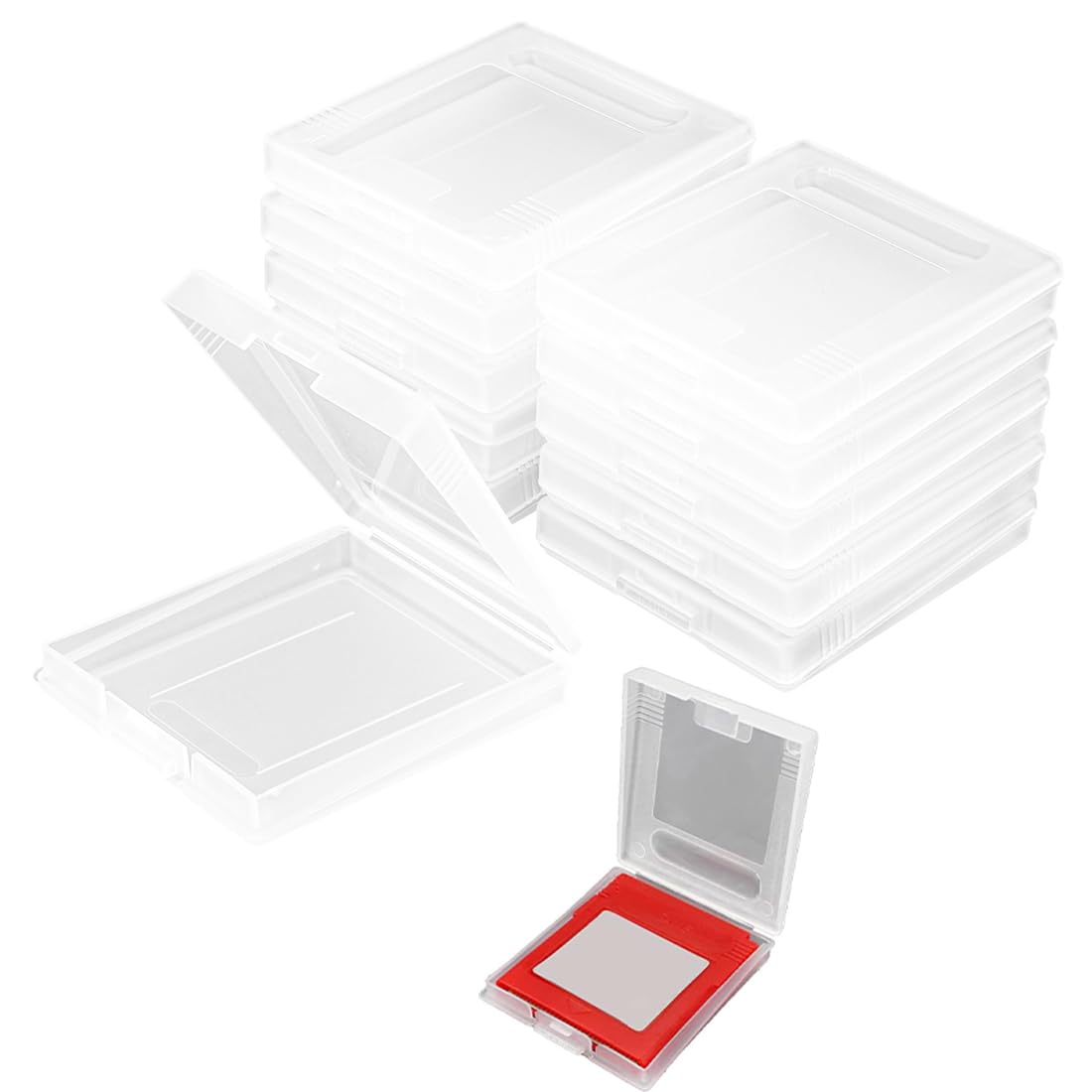 10 Pack Clear Plastic Game Cartridge Protector Cases - Dustproof Storage Box for Gameboy Color - Perfect for Collectors & Retro Gaming Enthusiasts
