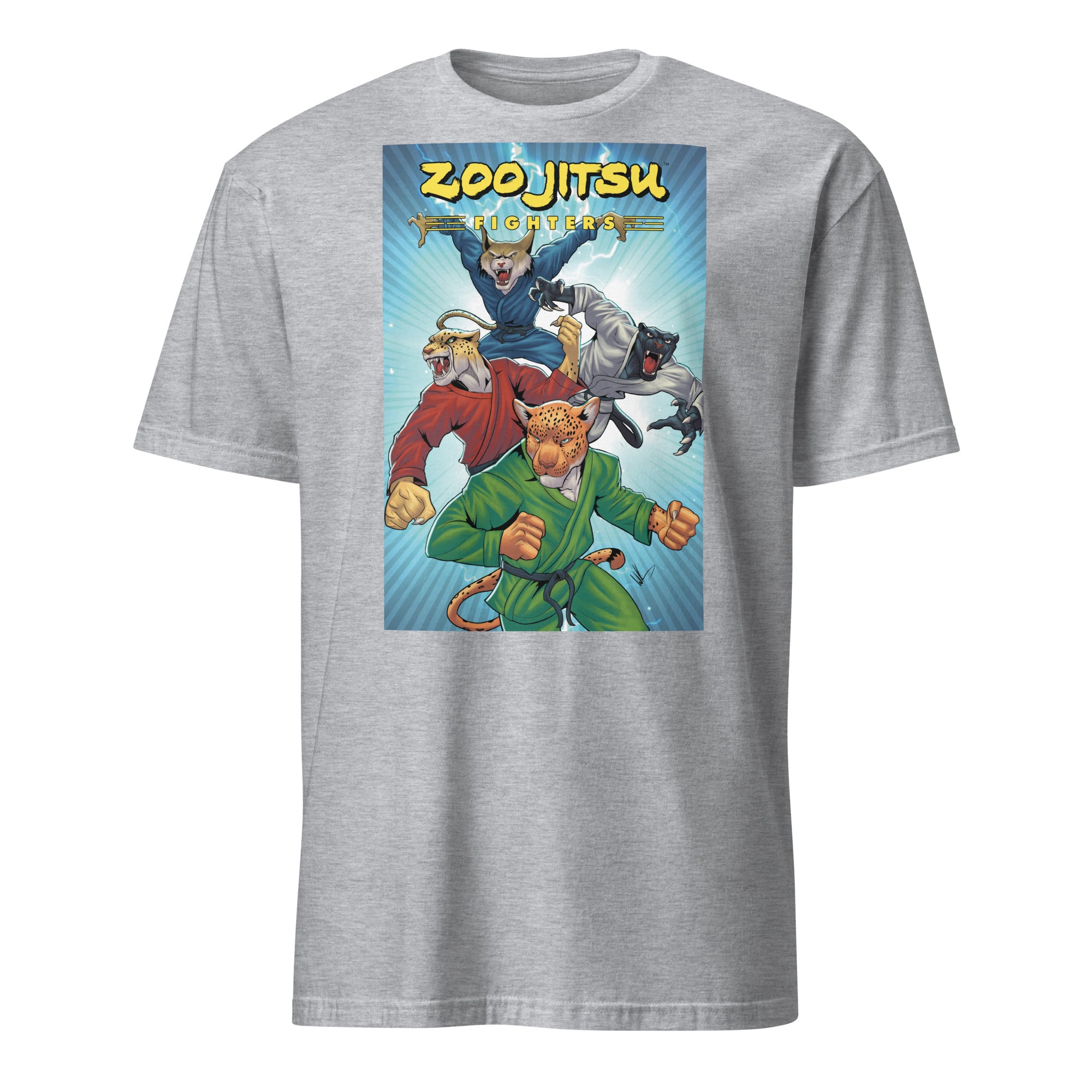Zoo Jitsu Fighters #2 Wade King Unisex Short Sleeve Graphic Tee - Casual Cotton T-Shirt for Anime Fans, Martial Arts Enthusiasts & Streetwear Lovers