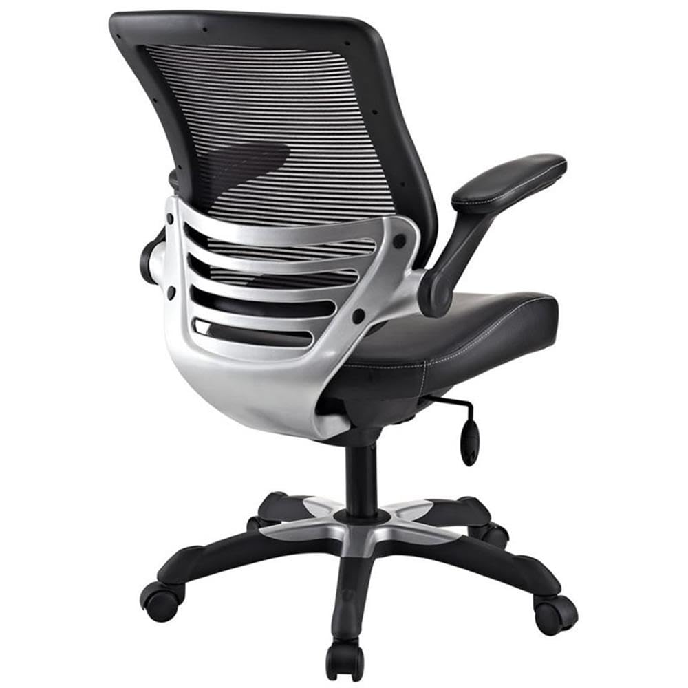 UrbanPro Modern Faux Leather Mesh Office Chair - Ergonomic Executive Desk Chair with Adjustable Height & Lumbar Support - Perfect for Home Office, Gaming & Workspace (Black)