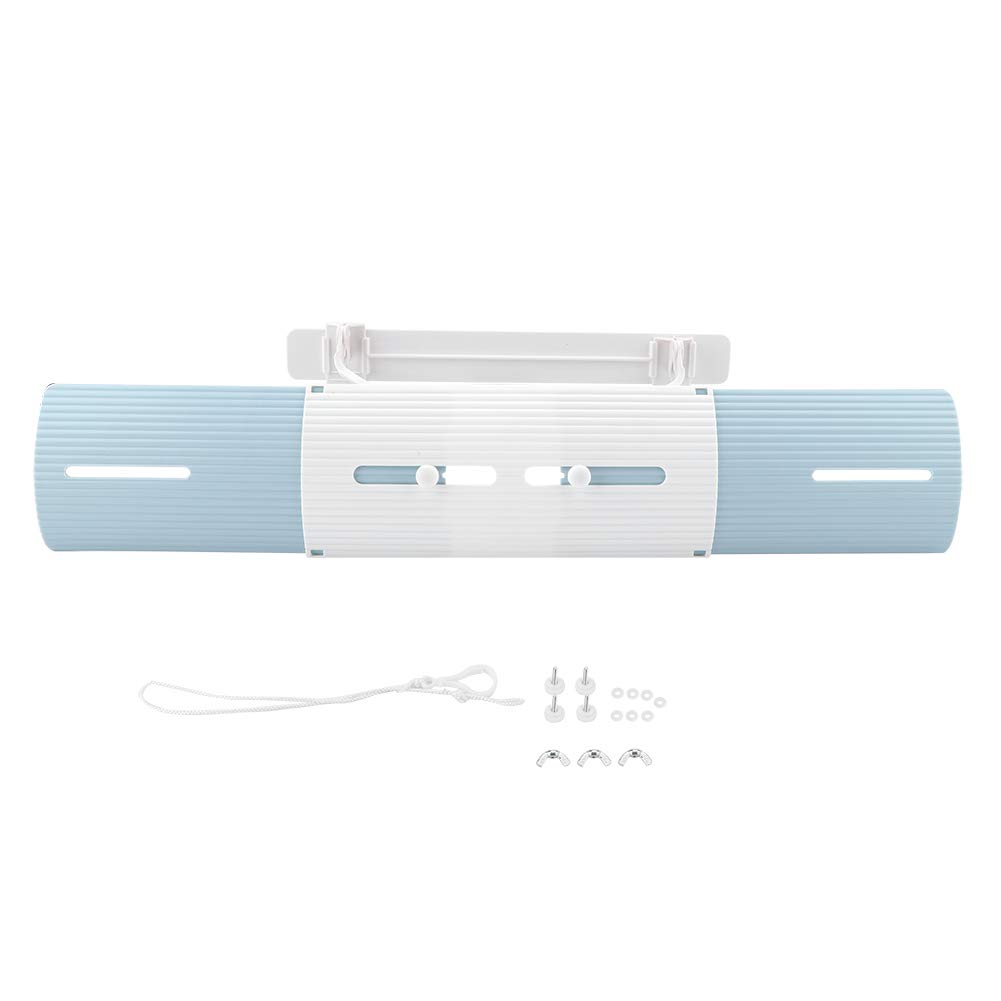Ymiko Adjustable Air Conditioner Wind Shield - Retractable AC Deflector for Home, Office & Bedroom - Anti-Wind Shield Cover Blocks Cold Drafts (Blue) - Perfect for Energy Savings & Comfort