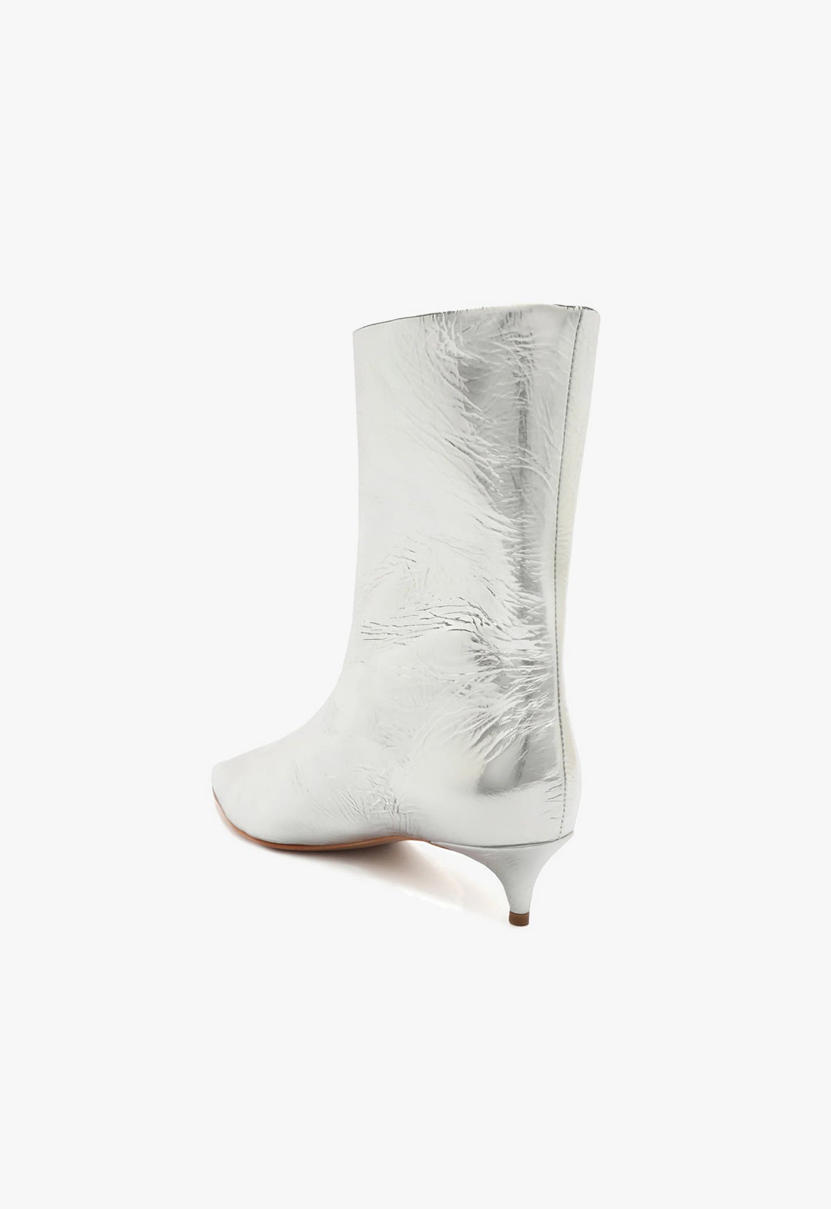 Gail Smashed Metallic Ankle Boots for Women - Stylish Chunky Heel Booties for Fall & Winter Fashion, Perfect for Parties, Office & Night Out