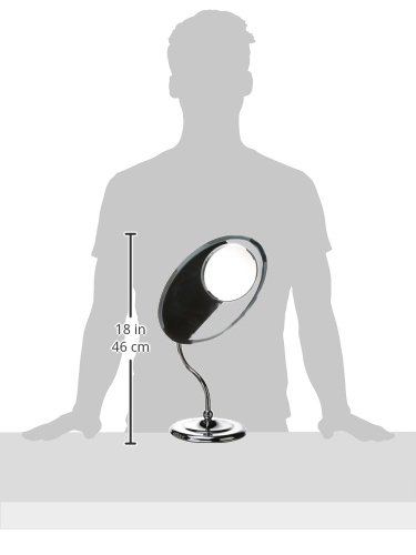 Rucci Ellipse LED Lighted Suction Mirror - Fog-Free Shaving & Makeup Mirror with 10X Magnification for Bathroom Vanity & Travel