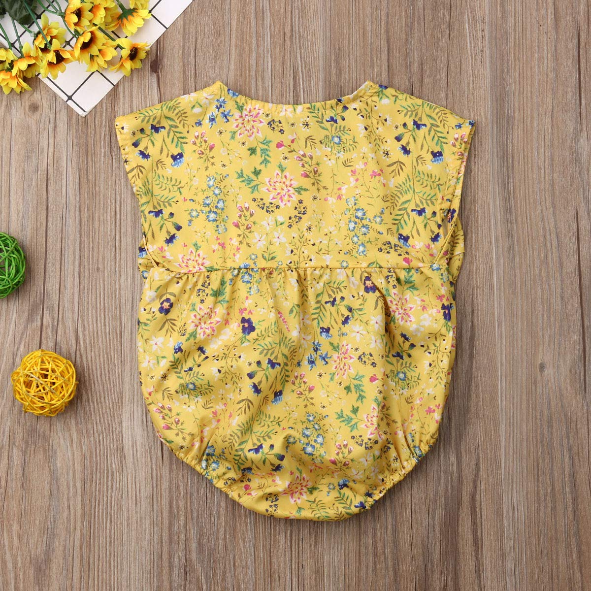 Newborn Baby Girls Romper - Striped & Floral Printed Sleeveless Bodysuit with Bowknot | Soft Cotton Onesie for Summer Outfits, Photo Shoots & Playtime