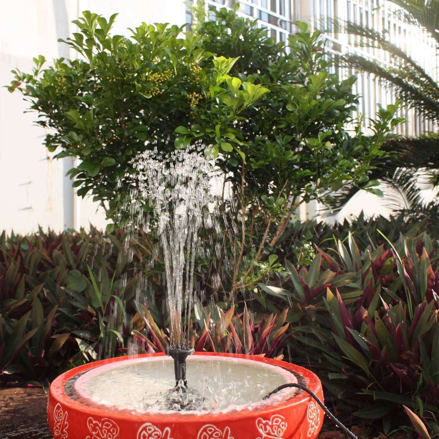 Solar Water Pump for Bird Bath, Garden, Patio, Pool - Outdoor Fountain Pump with Solar Panel - Perfect for Decorative Water Features and Small Ponds