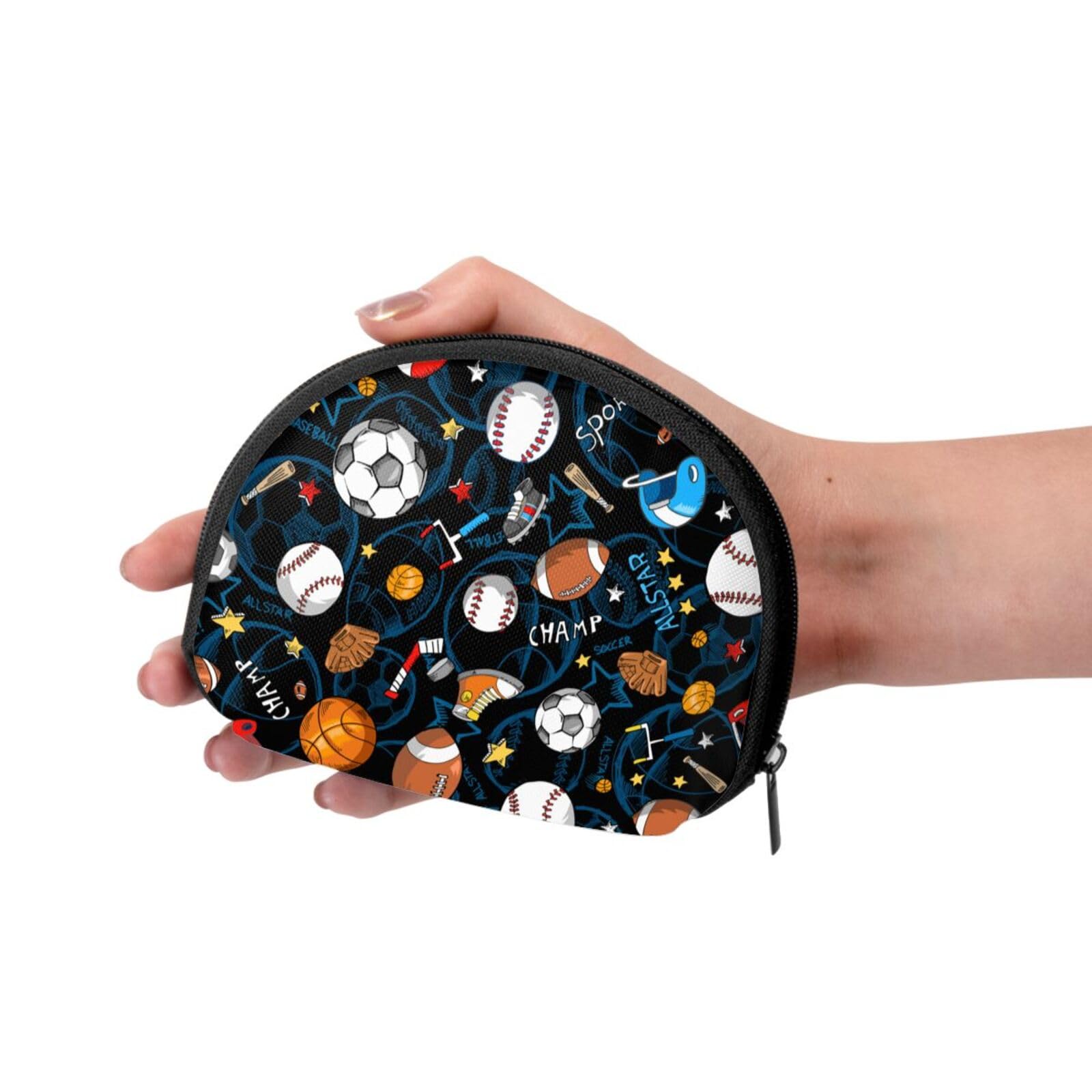 Neoprene Coin Purse & Change Pouch - Lightweight Travel Wallet for Cash, Coins & Cards - Perfect for Gym, Sports & Outdoor Activities (Compatible with Hockey, Soccer, Basketball, Baseball & Football) - Ideal for Travel, Shopping & Everyday Use
