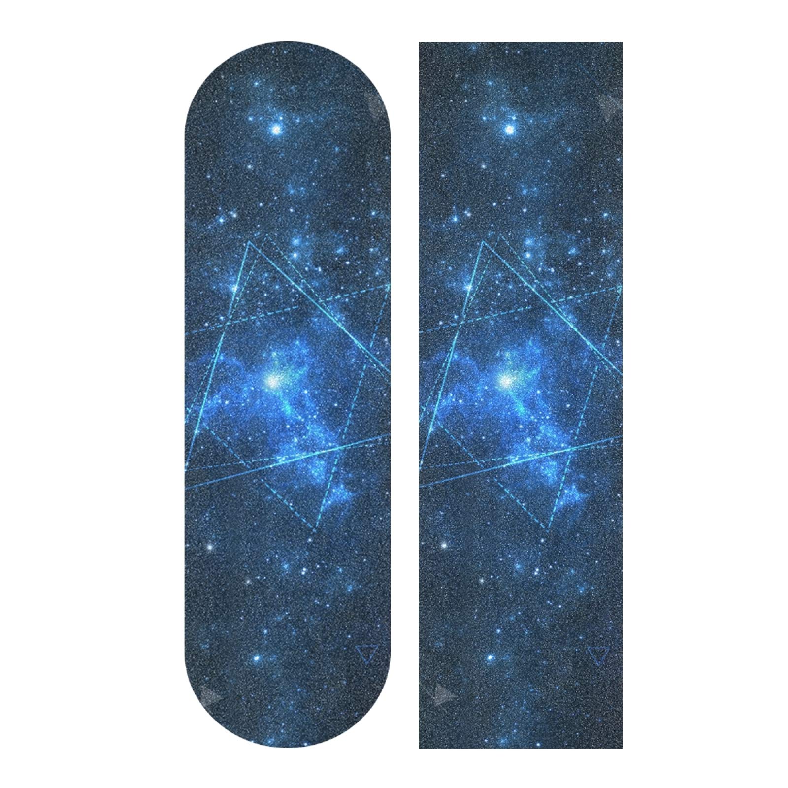 Bolaz Non-Slip Skateboard Grip Tape - 33.1 x 9.1 Inch Waterproof Sandpaper Griptape with Galaxy Hexagram Design for Longboards, Scooters & Skate Decks | Durable Anti-Slip Traction for Street Skating & Tricks