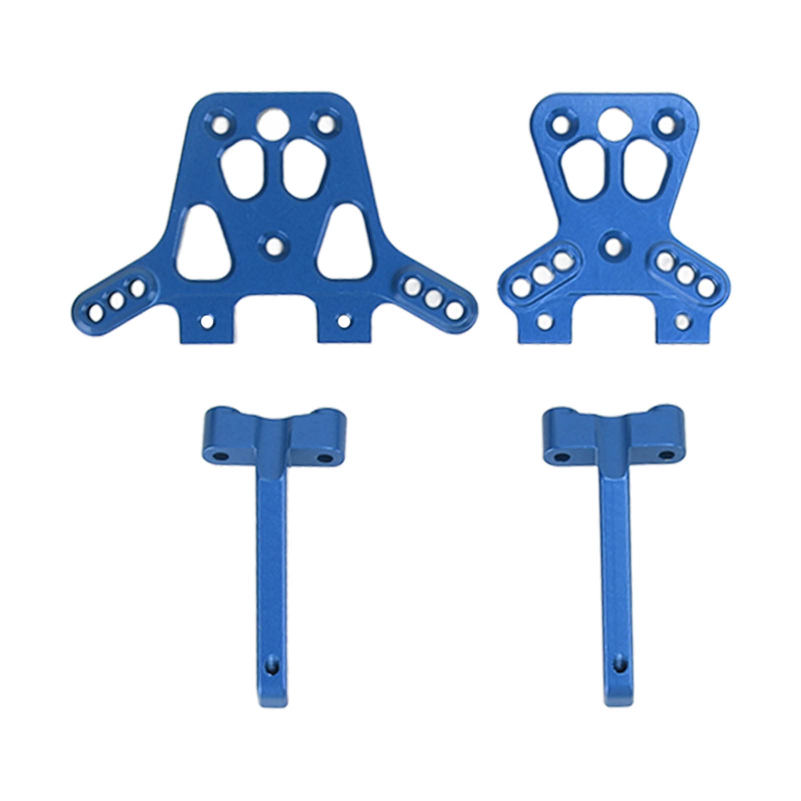 AMONIDA RC Shock Tower - Front & Rear Replacement Part for 118 Bigfoot RC Car - Anti-Corrosion Aluminum Upgrade - Blue (Perfect for Off-Road Racing & RC Car Maintenance)