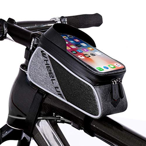 **WATERFLY Bike Front Frame Bag - Waterproof Top Tube Phone Mount Pouch for Cycling | Handlebar Storage for Phone, Keys & Essentials | Perfect for Road Biking, Commuting & Outdoor Adventures**