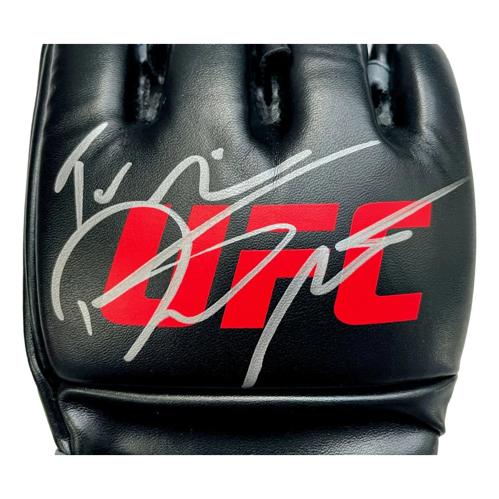 Dustin Poirier Autographed UFC Black Glove - Signed with JSA COA Authenticity - Perfect for UFC Collectors, Fight Fans & Memorabilia Displays