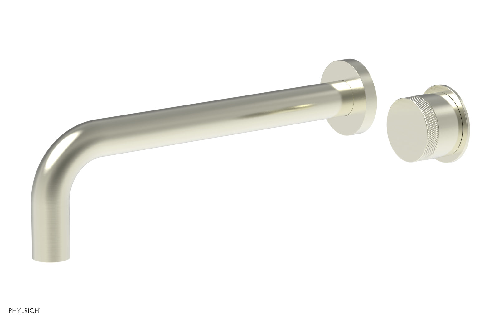 Basic II 10 Single Handle Wall Mount Lavatory Faucet Set with Knurled Handle - 230 18 10 - Perfect for Bathroom Sink, Powder Room & Guest Bath Installation