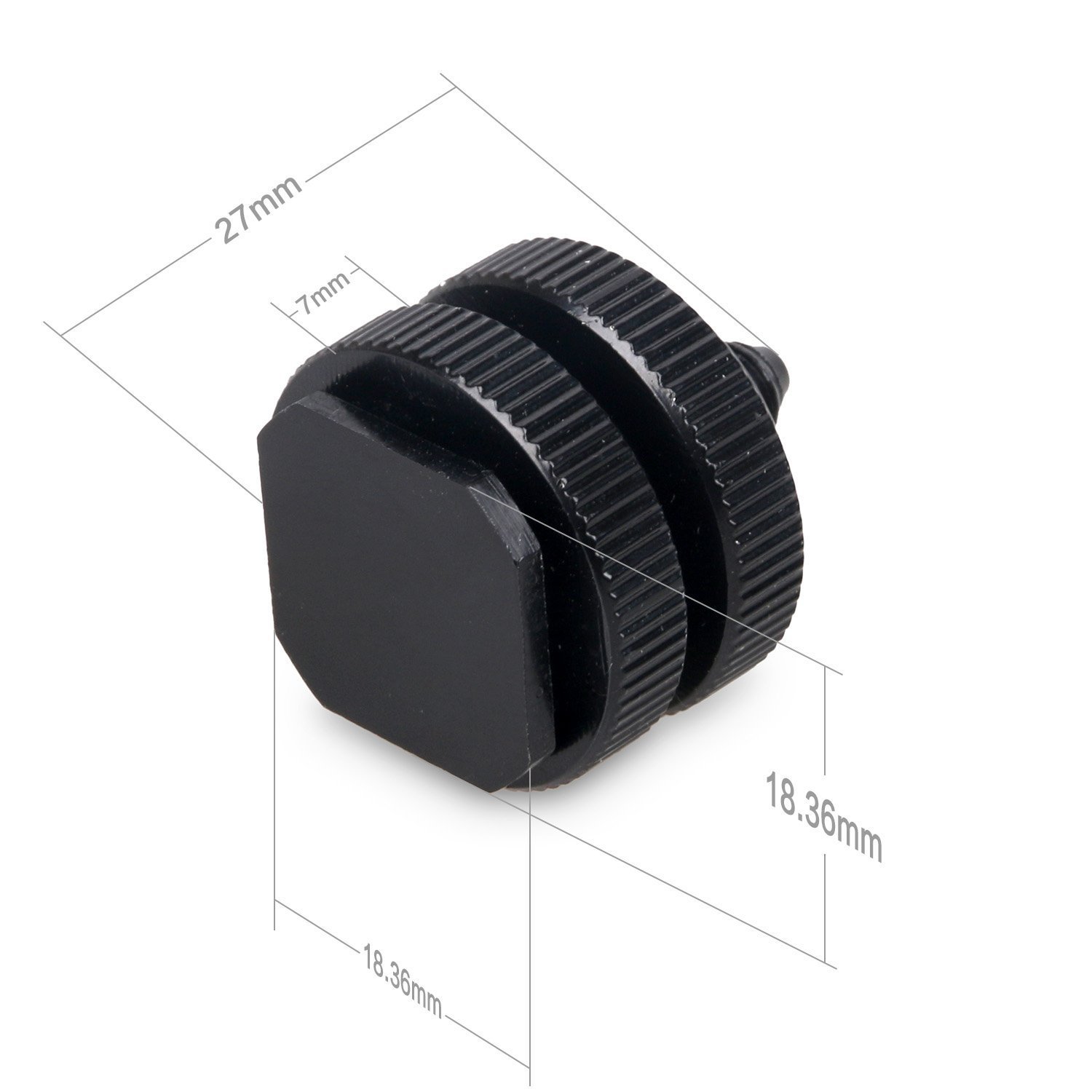 Anwenk 4-Pack Camera Hot Shoe Mount Adapter Set - 2X Hot Shoe & 2X Cold Shoe Adapters with 1/4