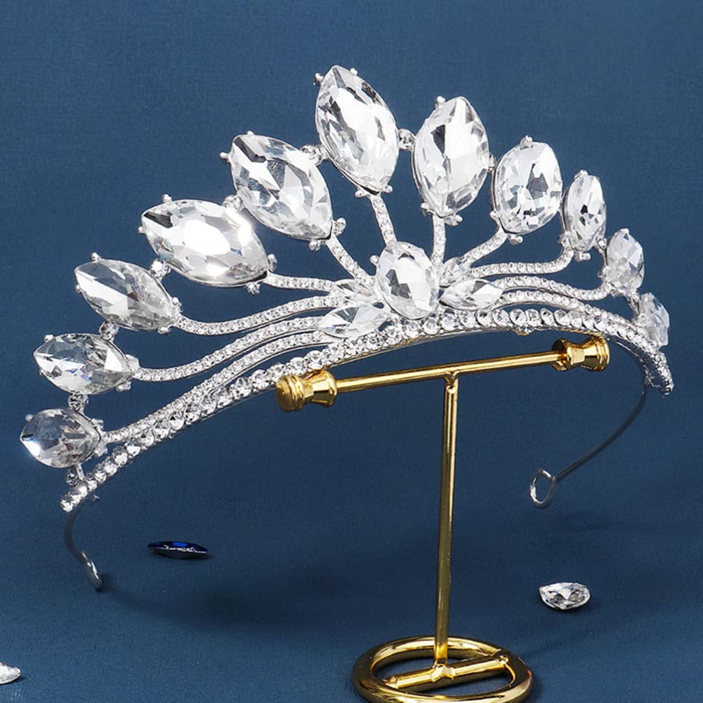 Elegant Marquise Rhinestone Crown for Women - 18th Birthday Tiara, Prom, Wedding & Special Occasions | Alloy Retro Headpiece for Girls & Teens