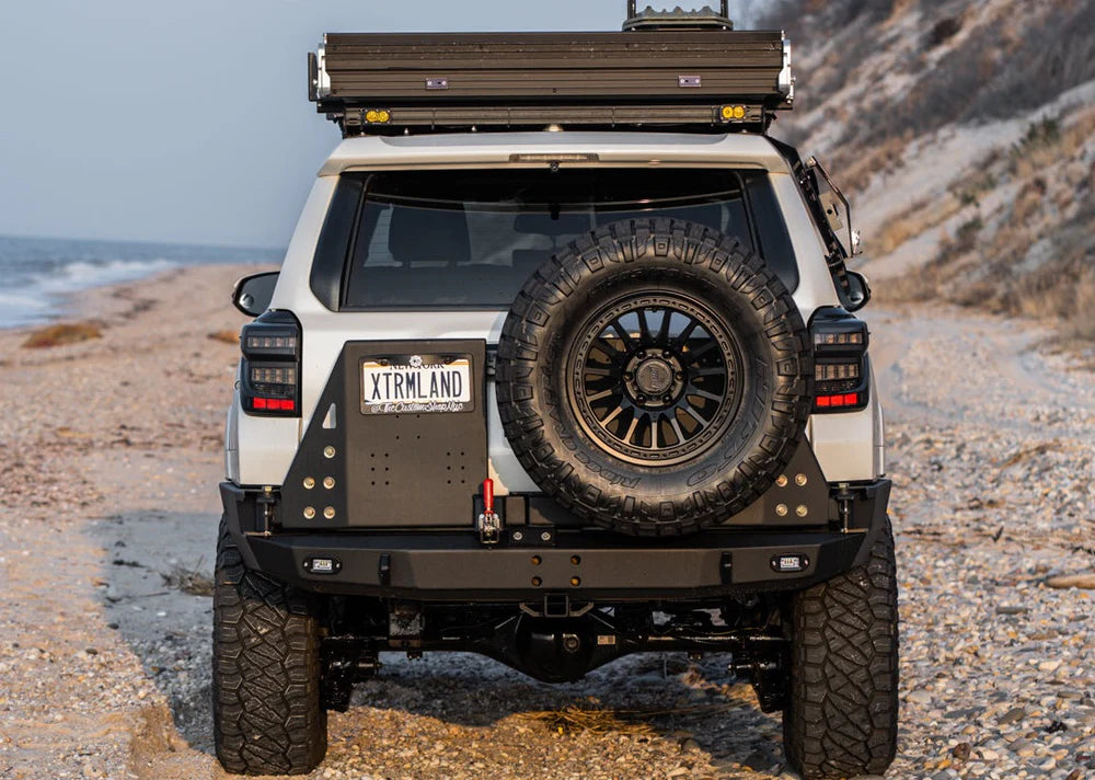 2010-2024 Toyota 4Runner Backwoods Adventure Mods Hi-Lite High Clearance Dual Swing Out Rear Bumper - Off-Road Bumper for Overlanding, Rock Crawling & Trail Adventures