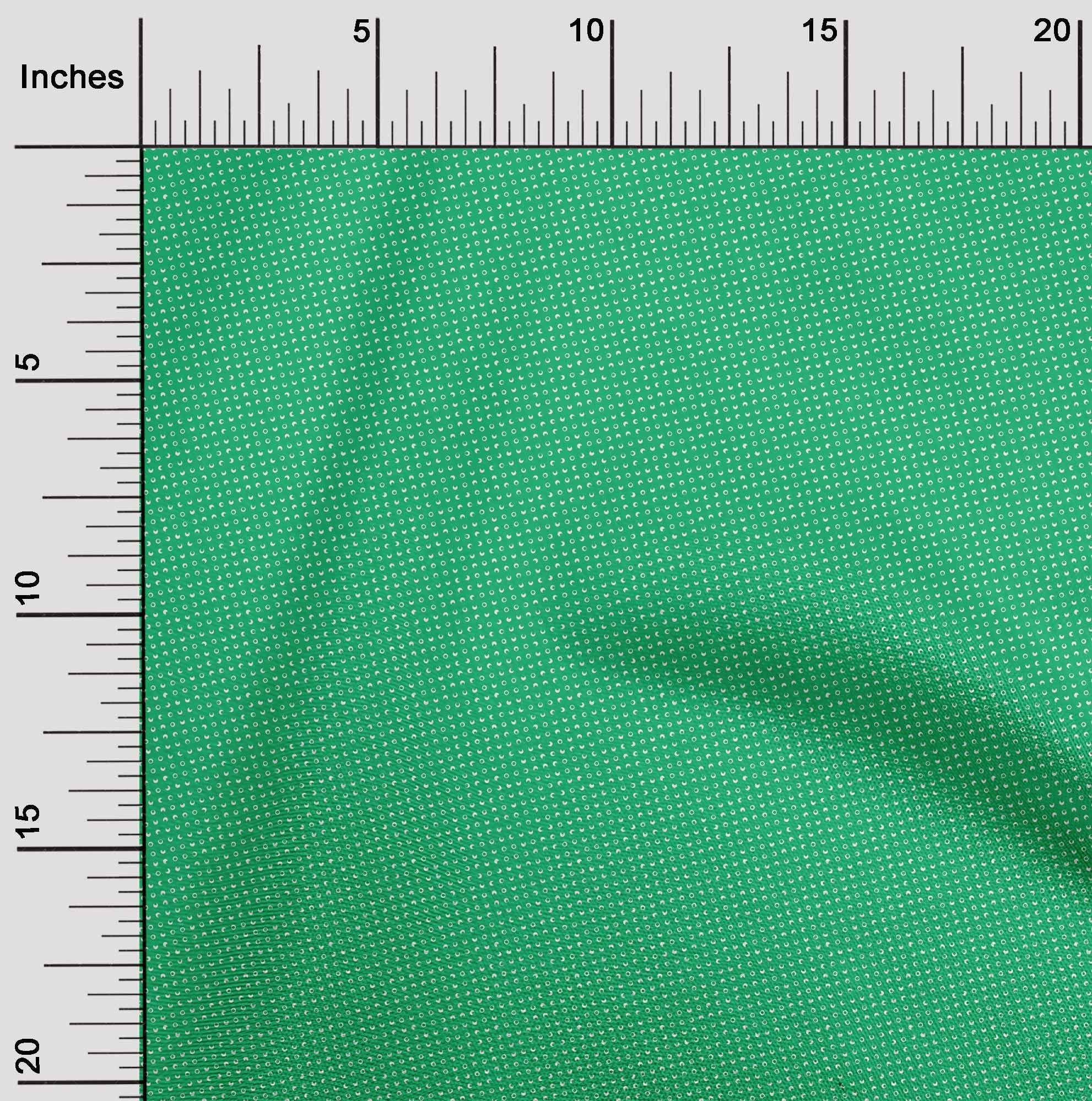 oneOone Rayon Green Fabric with Dots - 56 Inch Wide Printed Sewing Material by The Yard for DIY Clothing & Crafts | Perfect for Dresses, Skirts, and Home Decor Projects