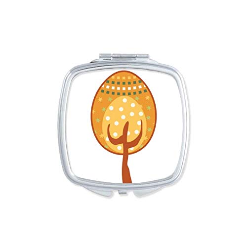 DIYthinker Easter Yellow Egg Tree Mirror - Portable Compact Double-Sided Pocket Makeup Mirror for Travel, Home, and Gifts