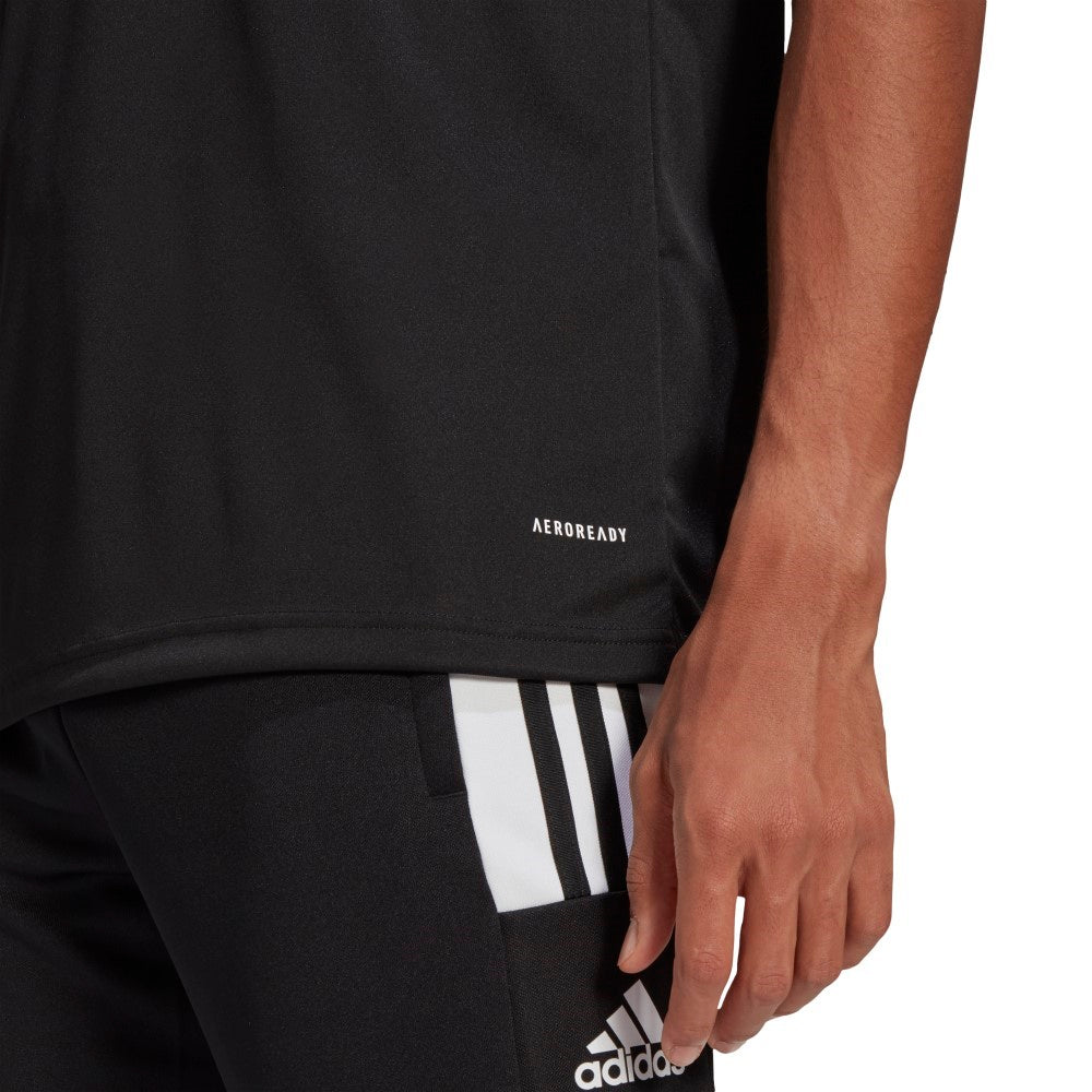 Adidas Adult Squadra 21 Polo Shirt for Men & Women - Breathable Performance Golf & Casual Wear (Black/White) - Perfect for Sports, Work & Everyday Outfits