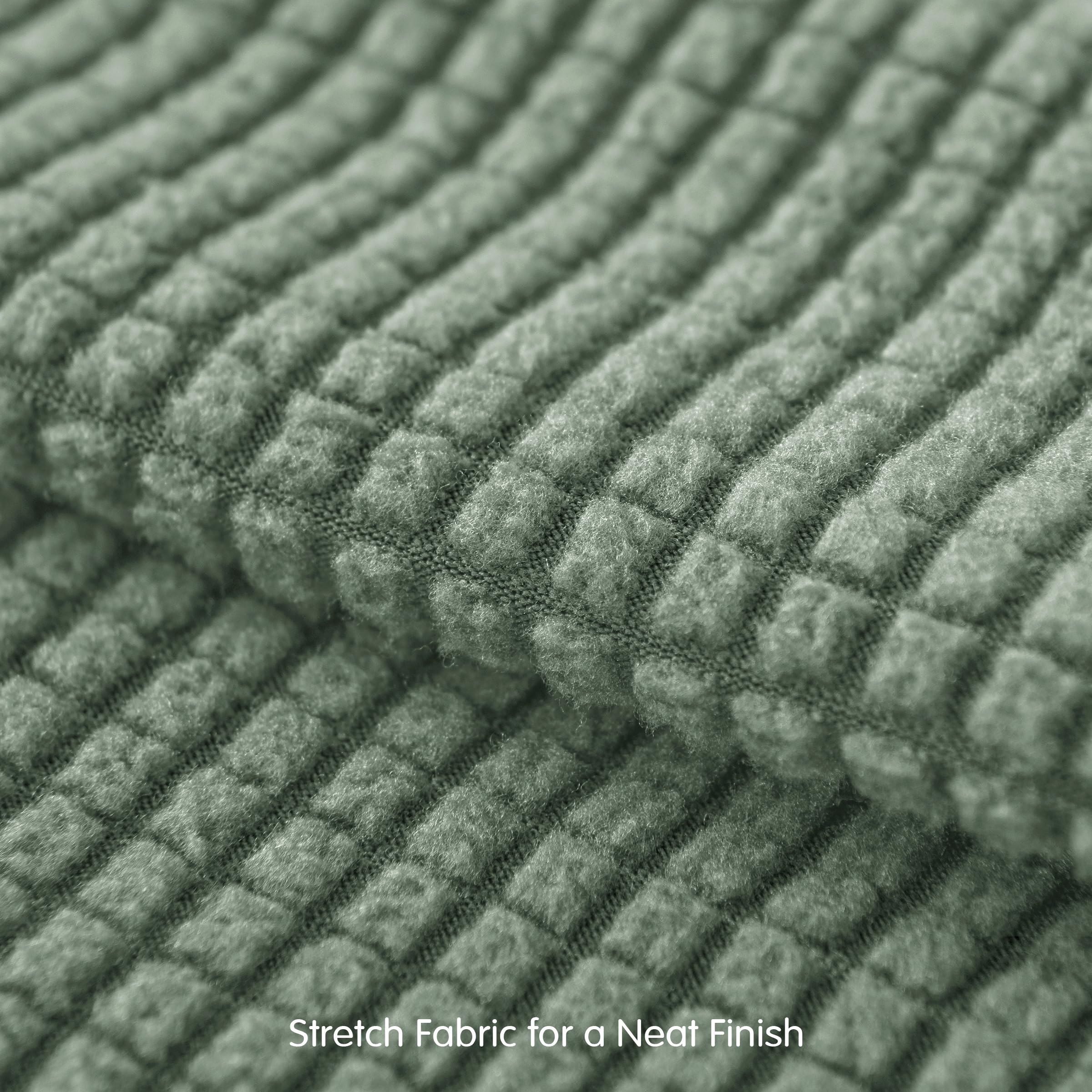 SUBRTEX Stretch Cushion Cover - Elastic Sofa Slipcover for Couch, Loveseat & RV Seats - Spandex Furniture Protector (Large, Olive Drab) - Perfect for Home, Office & Travel Use