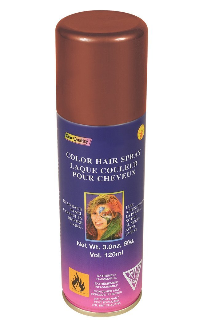 Forum Novelties 53509 Temporary Hair Spray Dye - Brown Color for Halloween Costumes, Cosplay & Parties - Washable Hair Color Spray for Kids & Adults - Pack of 1