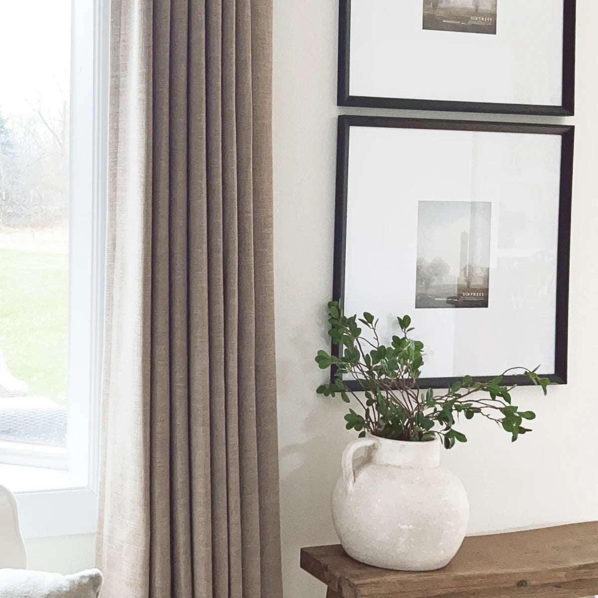 Pinch Pleated Blackout Curtains - 100% Linen Fabric for Modern Home Decor | Noise Reducing & Thermal Insulated Window Drapes for Bedroom & Living Room