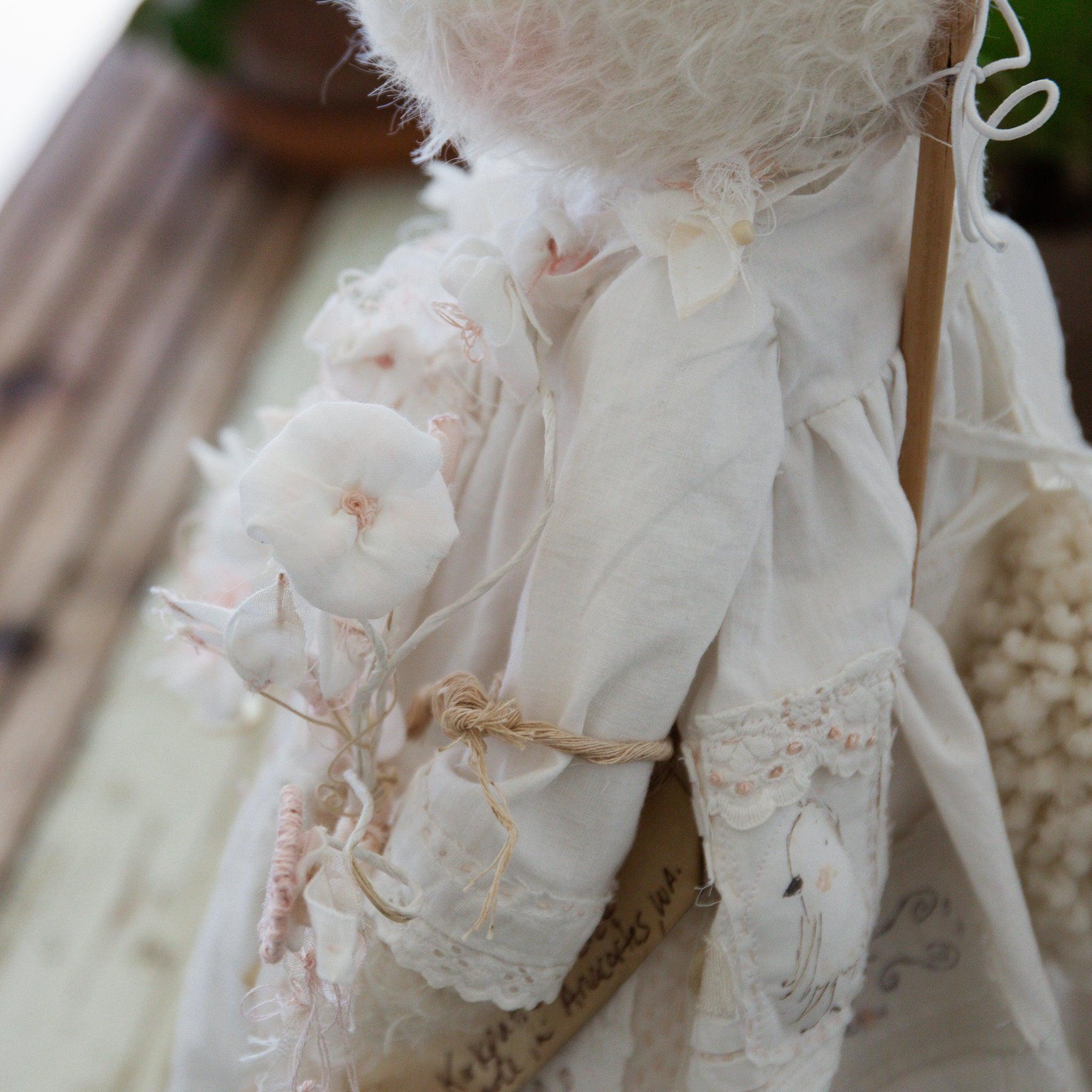 Hutch Studio Mohair Friends Peaceful Peace Lily Bunny - Soft Plush Toy for Kids, Nursery Decor, Gift for Baby Showers & Easter Celebrations