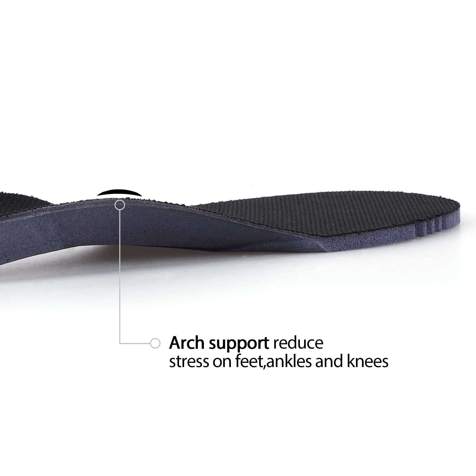 **Men's Memory Foam Shoe Insoles - Shock Absorption & Cushioning for Work Boots & Running Shoes - Comfort Inserts for Foot Relief - Black 44EU/US11 - Perfect for All-Day Wear, Standing Jobs & Active Lifestyles**