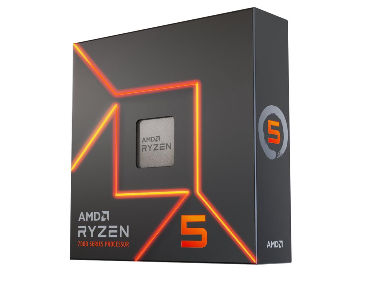 AMD Ryzen 5 7600 6-Core 12-Thread Desktop Processor - High Performance Gaming & Productivity CPU for PC Builds | Ideal for Streaming, Video Editing & Multitasking