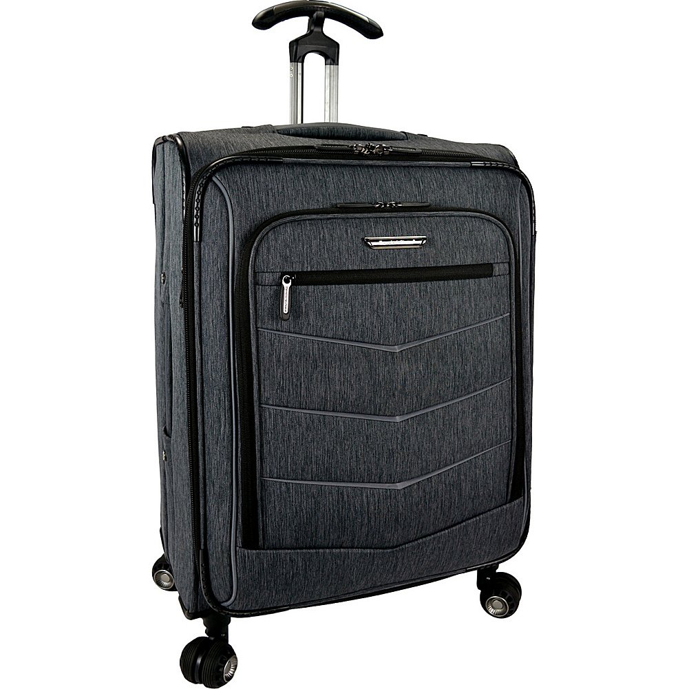 Traveler's Choice T-Cruiser 26-Inch Expandable Spinner Luggage - Lightweight Softside Suitcase with 360° Wheels, Gray Silverwood | Perfect for Air Travel, Business Trips & Weekend Getaways