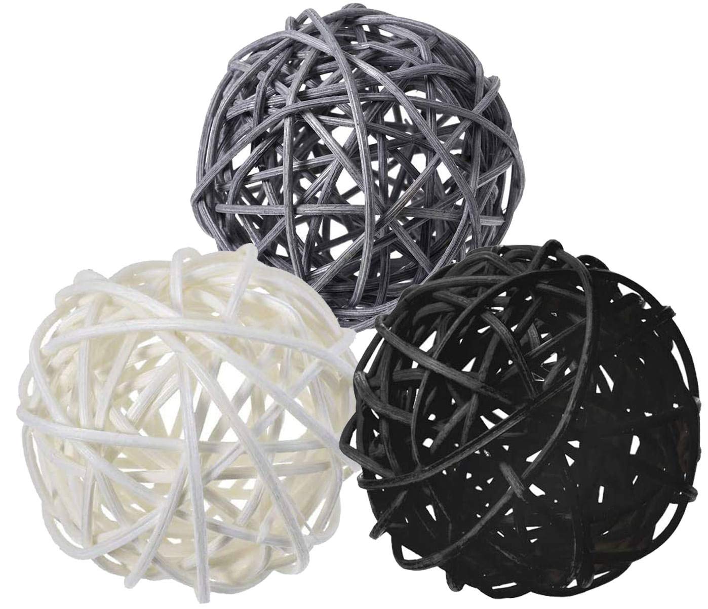 Natural Wicker Rattan Balls Decorative Orbs - 15pcs 2