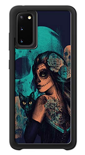 Day of The Dead Women Black Cat and Skull