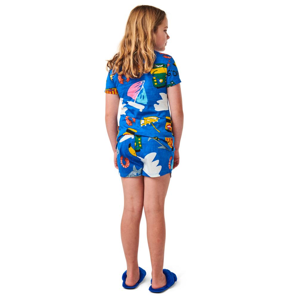 Aussie Icons Short Sleeve Top and Bottom Set - Stylish Matching Outfit for Women | Perfect for Casual Wear, Beach Vacation & Summer Outings