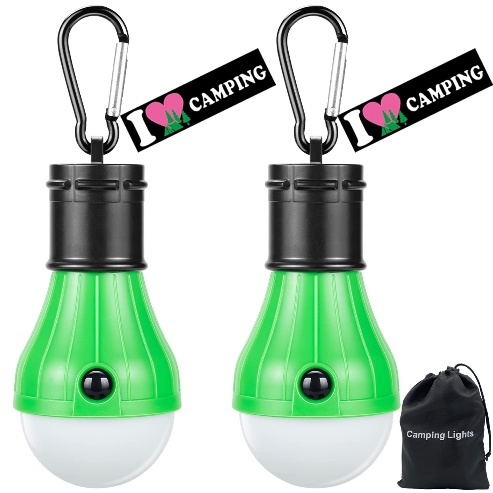 Doukey LED Camping Light [2 Pack/4 Pack] - Portable Battery Powered Tent Lantern with 4 Modes for Backpacking, Hiking, Fishing & Emergency - Perfect for Outdoor Adventures, Power Outages & Indoor Use
