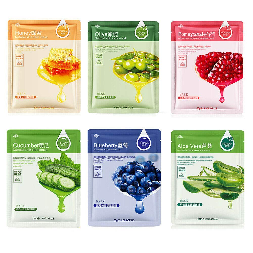 Magik 12 Pack Fruit Snail Aloe Milk Essence Facial Mask Sheet - Anti-Aging, Hydrating & Moisturizing (Fruit & Vegetable Extract) for Glowing Skin - Perfect for Daily Skincare Routine & Spa Night
