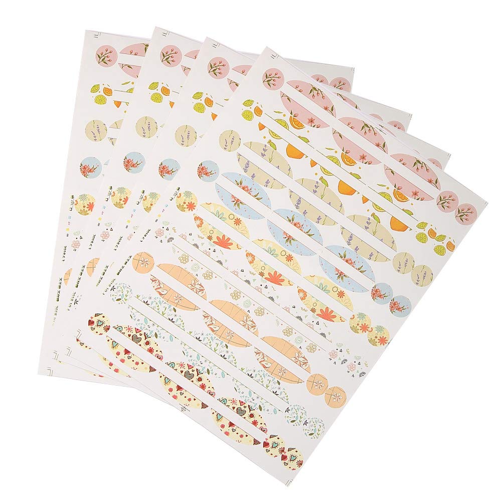 4 Sheets Empty Essential Oil Bottle Stickers - Oval & Round Perfume Labels for DIY, Aromatherapy, Kitchen, School & Office Organization (Waterproof & Removable) - Perfect for Handmade Gifts, Herbal Remedies & Product Branding
