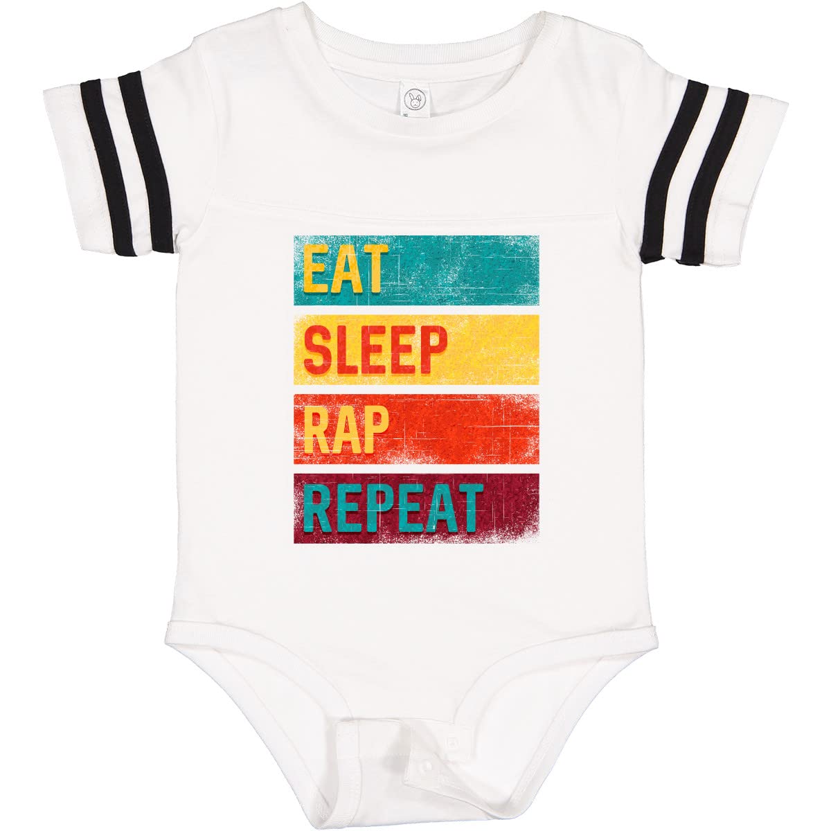 Inktastic Music Eat Sleep Rap Repeat Baby Bodysuit - Cute Rap Music Lover Outfit for Infants & Toddlers - Perfect Gift for Newborns, Baby Showers & Birthday Parties