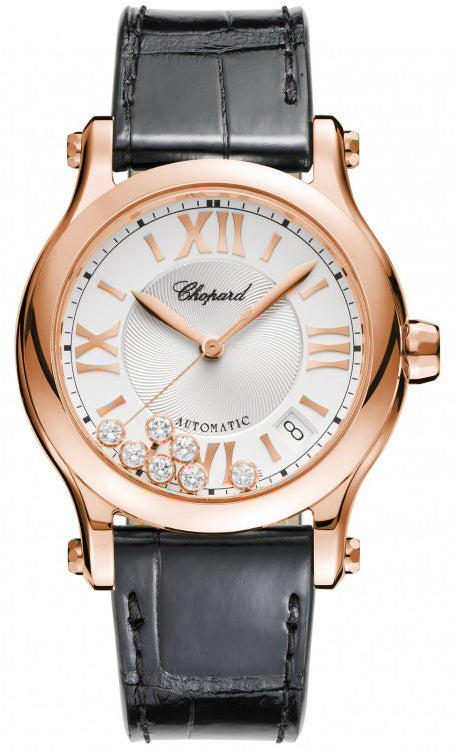 Chopard Happy Sport Diamonds 18K Rose Gold Women's Luxury Watch - Elegant Timepiece for Special Occasions & Everyday Wear