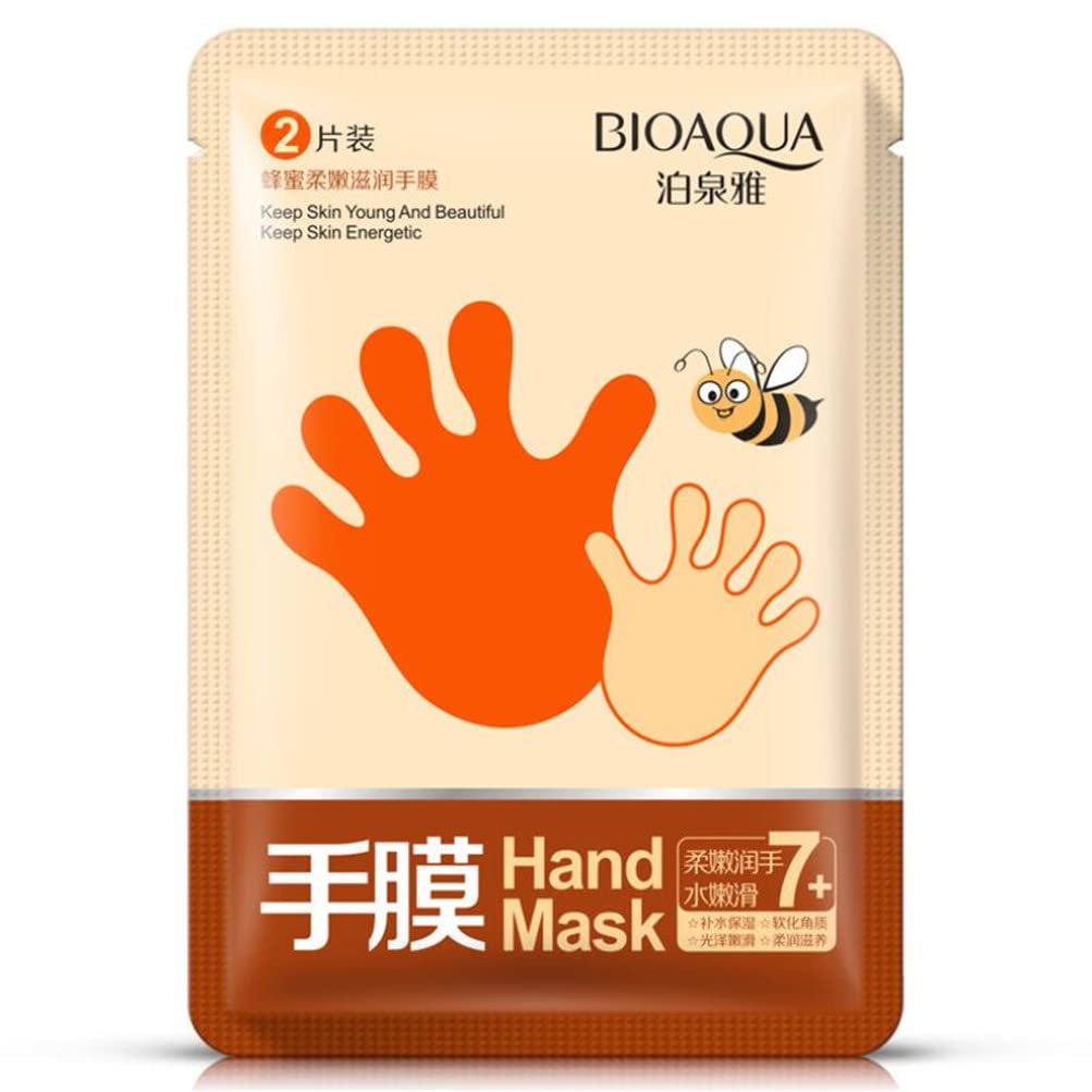 Whitening & Moisturizing Honey Hand Mask - Anti-Wrinkle, Smoothing & Dead Skin Removal Treatment - 10 Pairs for Spa-Like Hand Care at Home or Salon