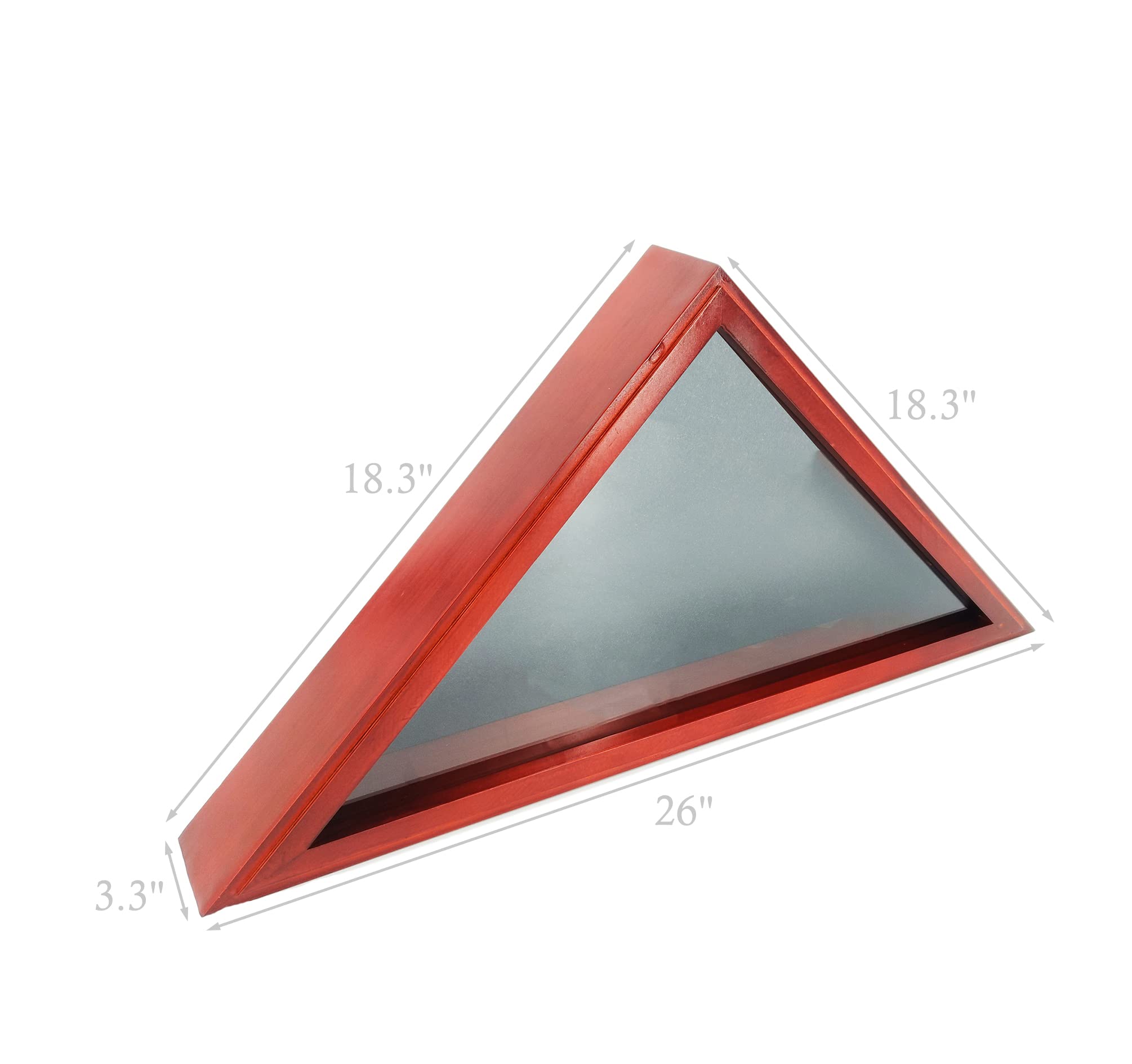 FixtureDisplays® American Flag Shadow Box Display Case - 26x13x3.3