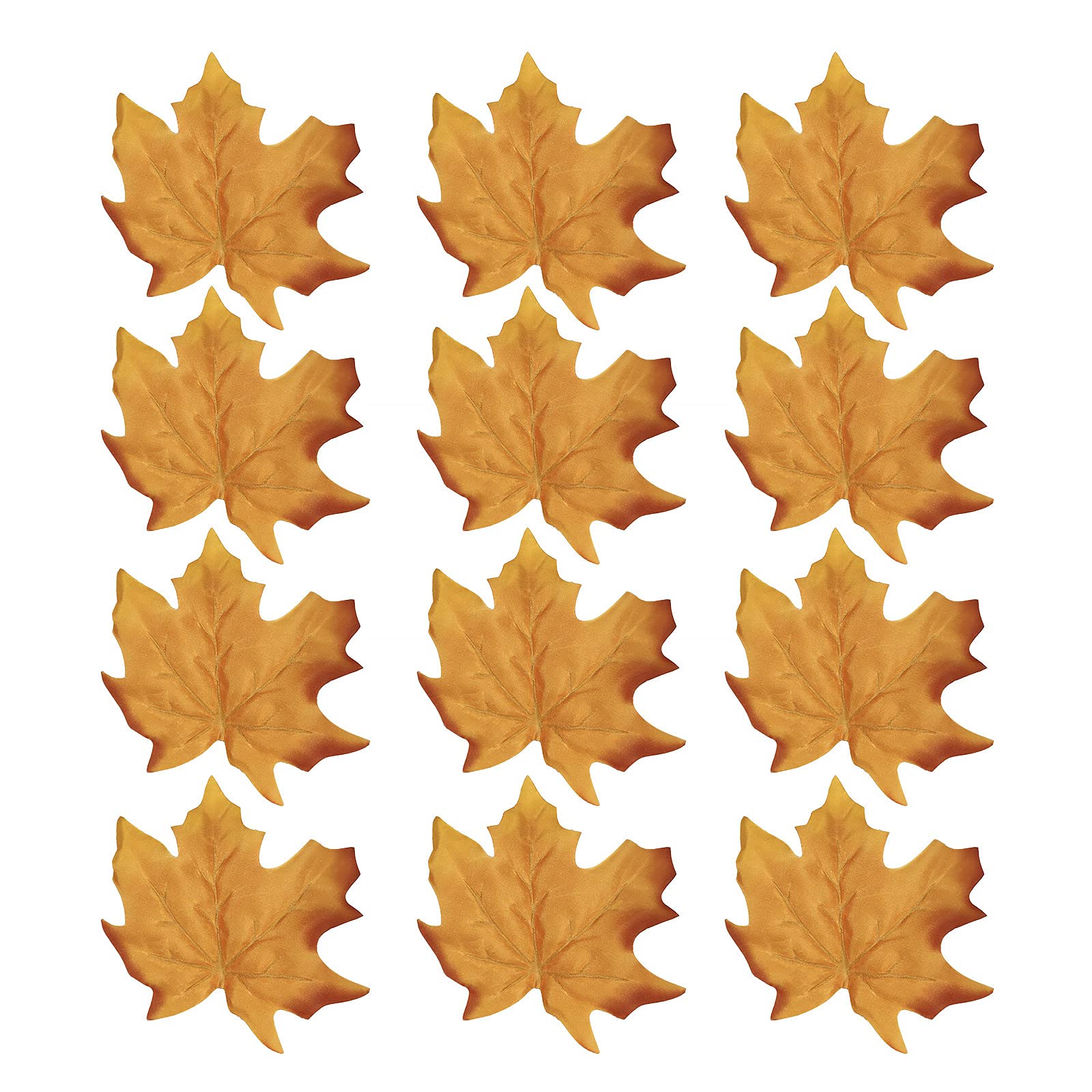 12pcs Artificial Maple Leaves - Realistic Fabric Fall Decor for Home, Party & Winter Wedding - DIY Centerpiece, Wreath & Table Decoration Ideas