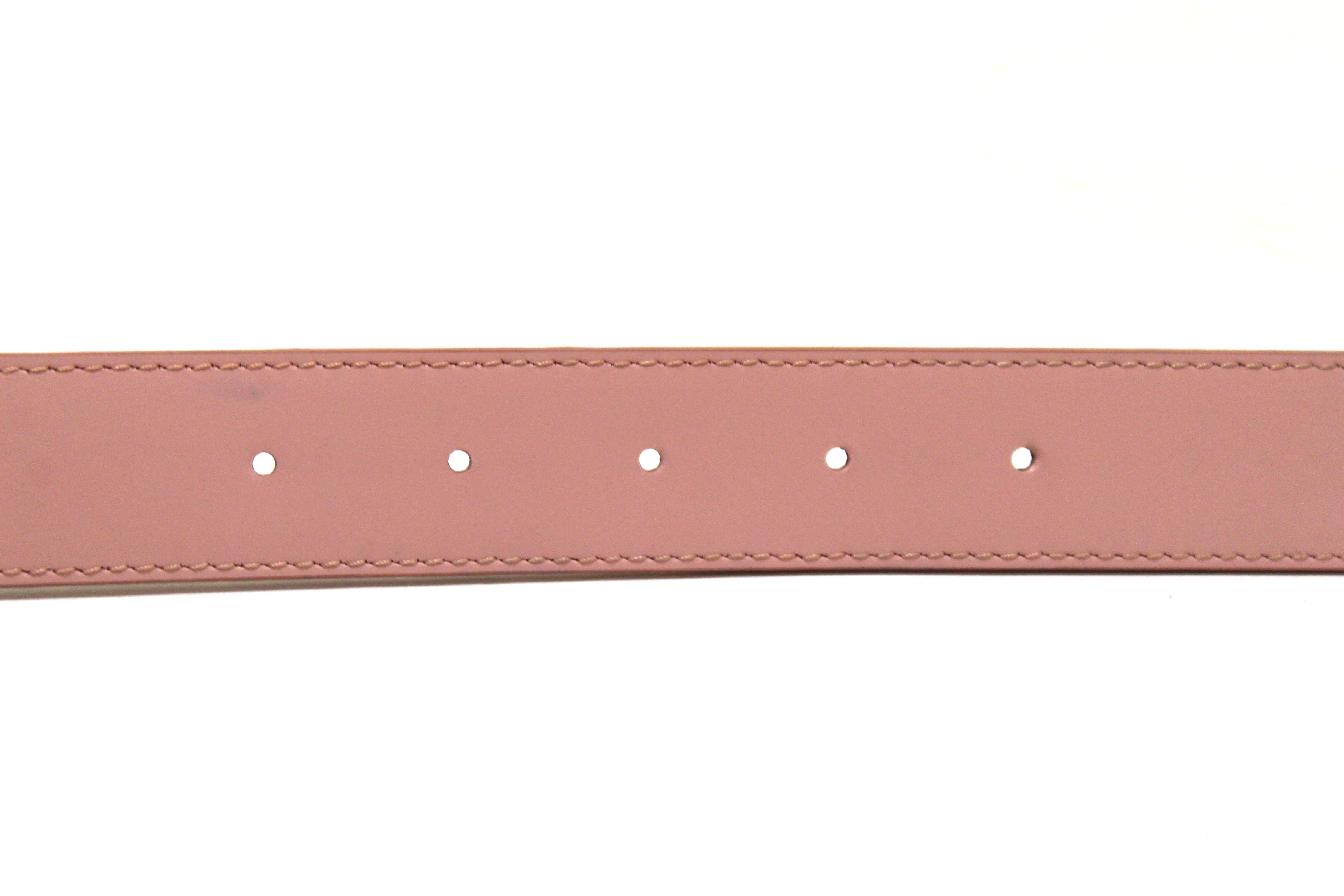 Authentic Louis Vuitton LV Reversible Belt 30MM - Iconic Damier Azur & Rose Pink - Size 36 - Perfect for Women's Casual & Formal Outfits, Office Wear & Special Occasions