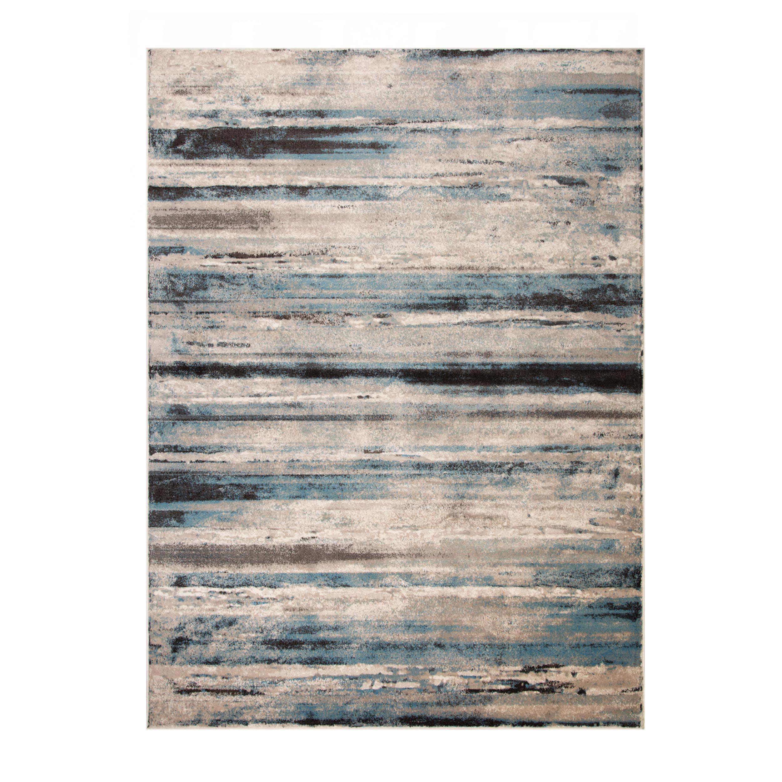 Taia Striped Damask Indoor Area Rug - Non-Slip Runner Rug for Living Room, Bedroom, Hallway - Soft & Durable Home Decor