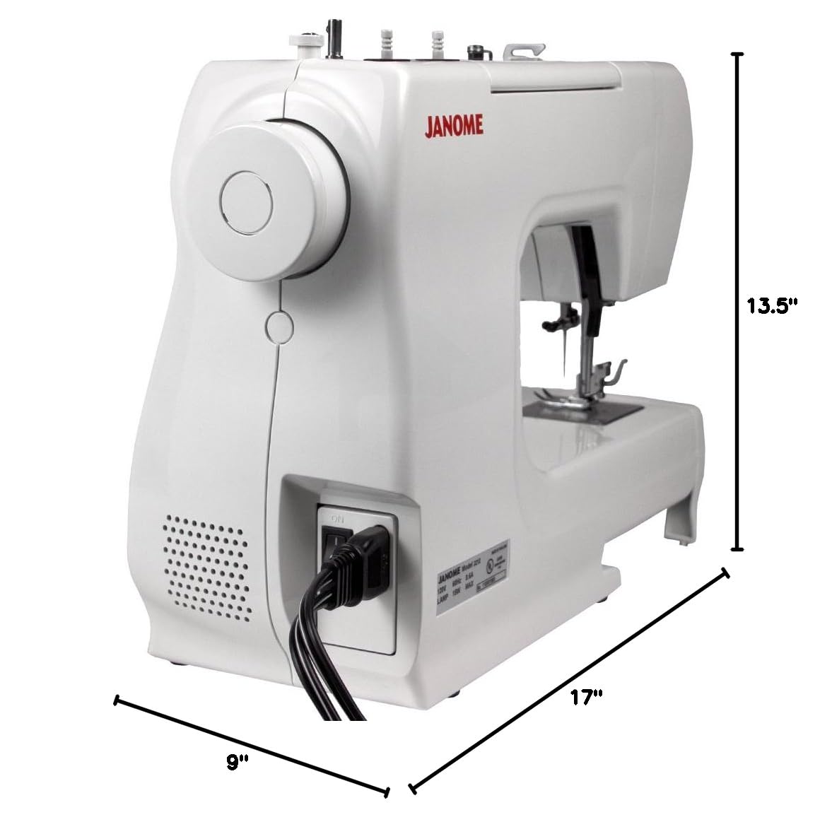 Janome 2212 Front-Loading Sewing Machine with 12 Built-In Stitches - Perfect for Beginners, Quilting & Home DIY Projects | Compact & Easy-to-Use Sewing Machine for Dressmaking & Fabric Crafts