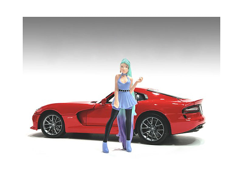 1/24 Scale Cosplay Girls Figure Set of 4 - Anime Character Model Collection for Car Diorama Displays - Perfect for Model Train Scenes & Toy Photography Backdrops