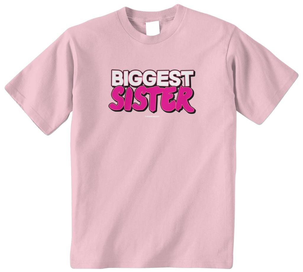 Threadrock Big Girls' Biggest Sister Youth T-Shirt - Cute Matching Sibling Outfits for Family Photos & Special Occasions