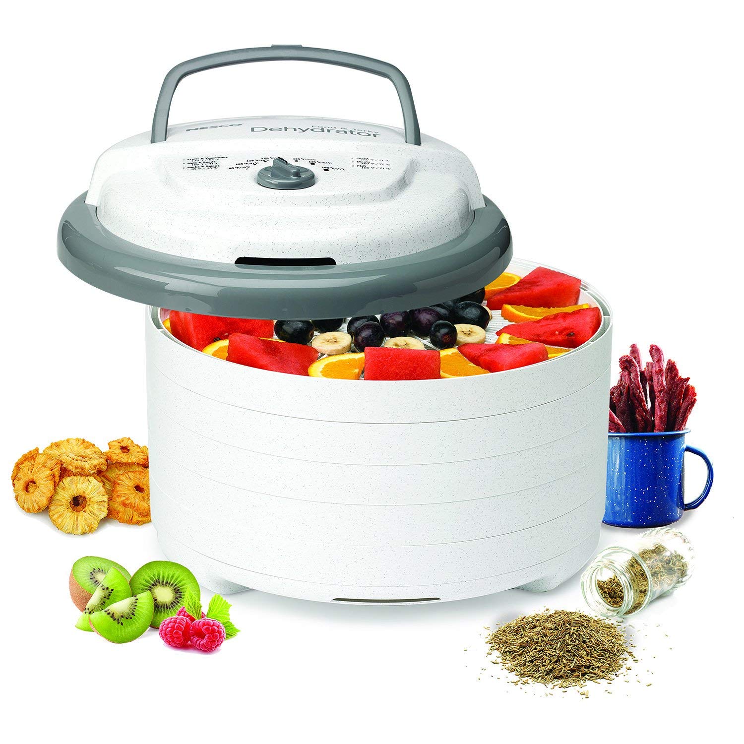 NESCO FD-75A Snackmaster Pro Food Dehydrator - Make Healthy Snacks, Dried Fruits & Beef Jerky at Home | Perfect for Camping, Hiking & Meal Prep