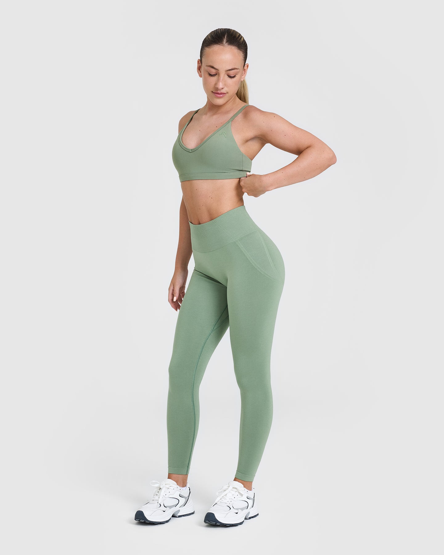 Timeless Strappy Bralette in Sage Green - Comfortable Wireless Bralette for Women, Perfect for Yoga, Lounge & Everyday Wear