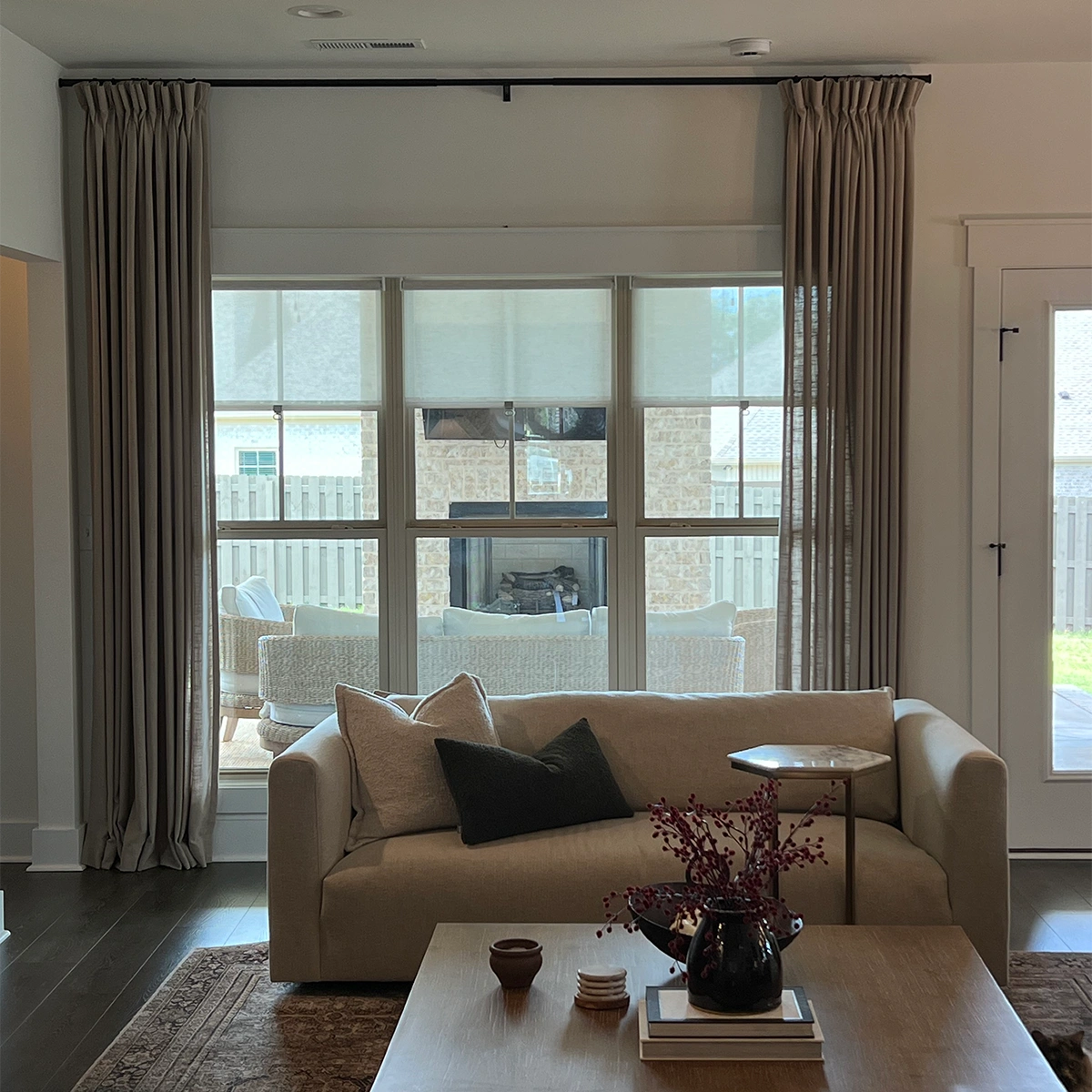 Pinch Pleated Blackout Curtains - 100% Linen Fabric for Modern Home Decor | Noise Reducing & Thermal Insulated Window Drapes for Bedroom & Living Room